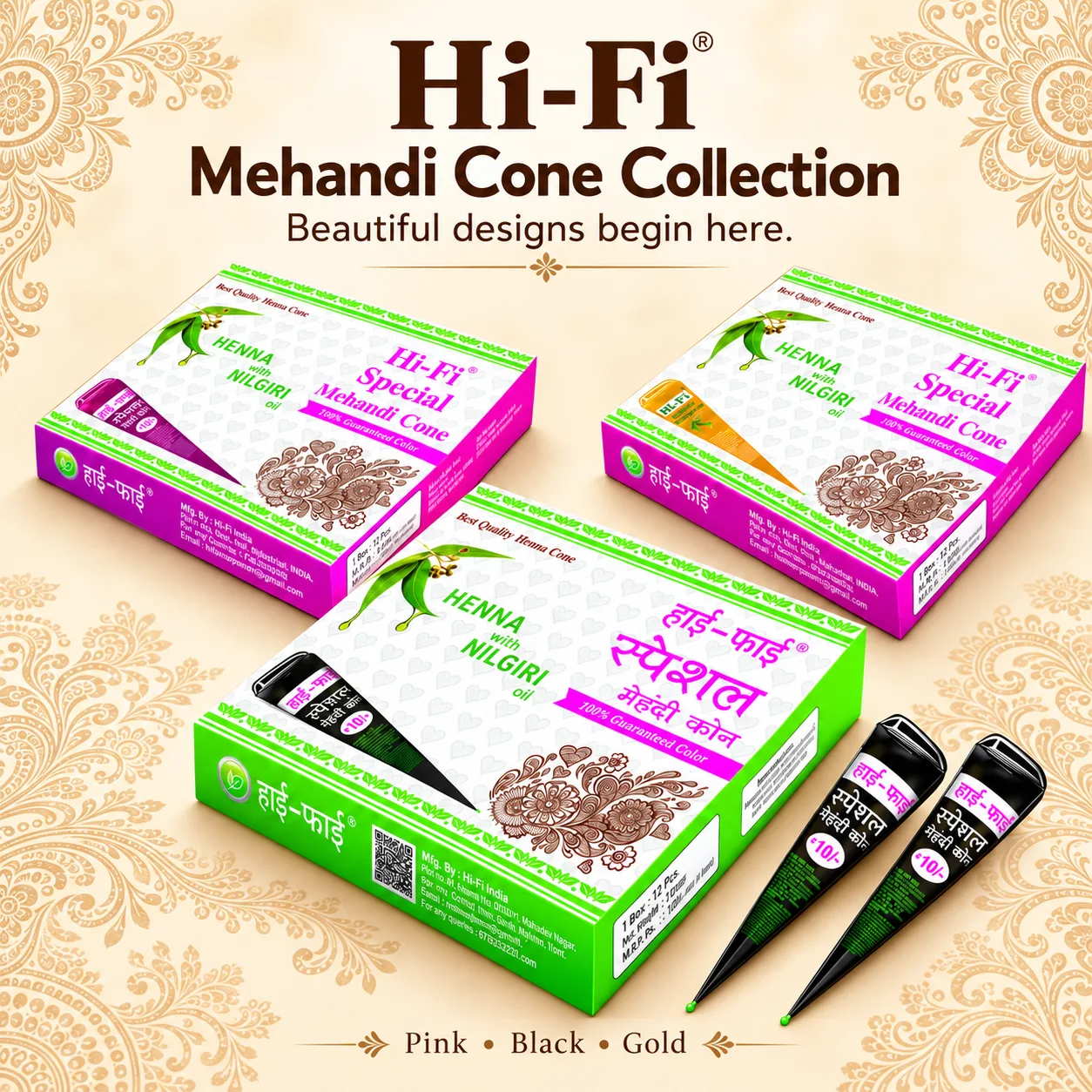 Light cream Hi-Fi mehandi collection