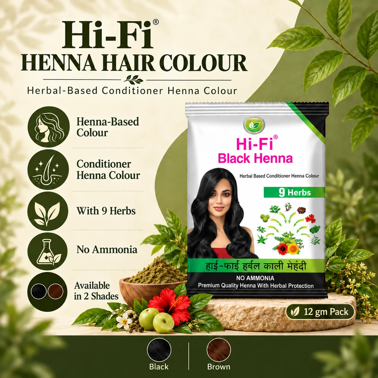Black and brown 12 gm product banner